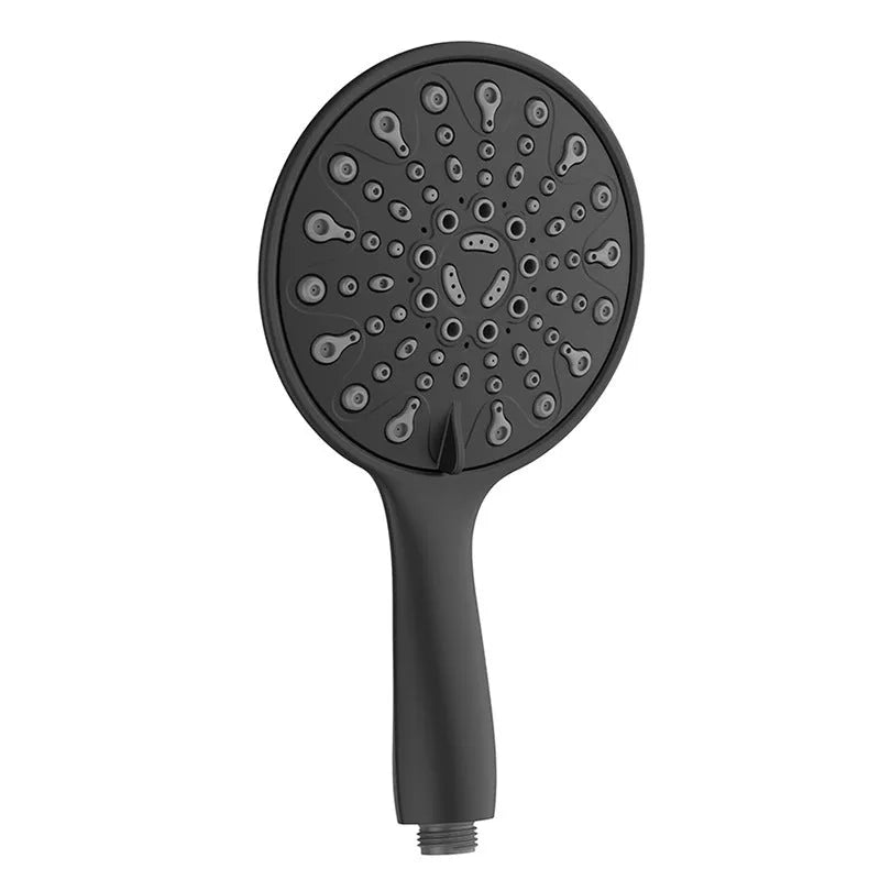 6-inch handheld shower head with six spray settings and electroplated finish