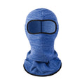 Cotton motorcycle windproof head cover in street style with pattern details, shown with matching gloves