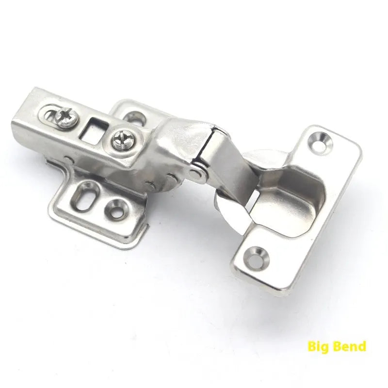 Hydraulic damping hinge for cabinets with nickel-plated finish and cold rolled steel construction