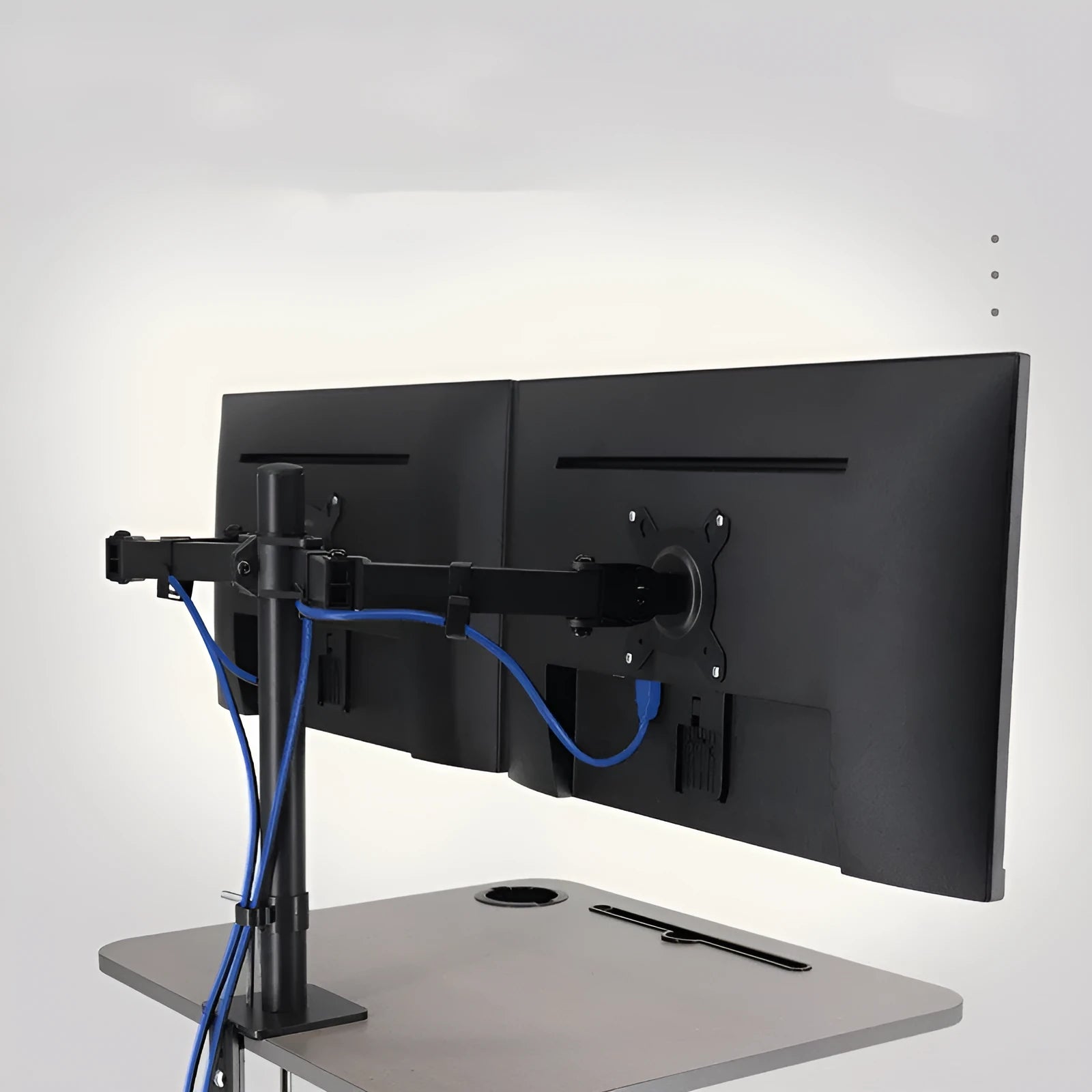 Computer monitor lifting rotating bracket for 13-32 inch screens with SPCC steel construction