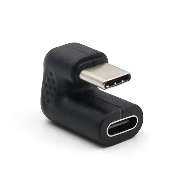 USB-C male to female adapter extension cable with four U-bend adapters for smartphone and computer connectivity