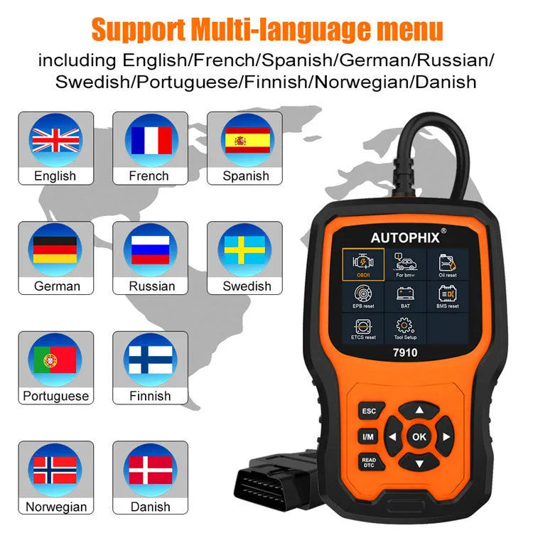 Autophix 7910 BMW and OBD2 automotive diagnostic scanner tool