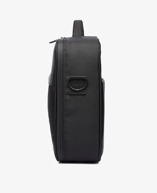 Black Oxford fabric men's messenger shoulder bag showing 24x11x31cm dimensions