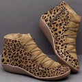 Women's casual booties with wedge heel and round toe in multiple colour options