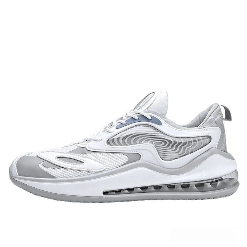 Men's casual summer shoes with air cushion and rubber sole in Space Black