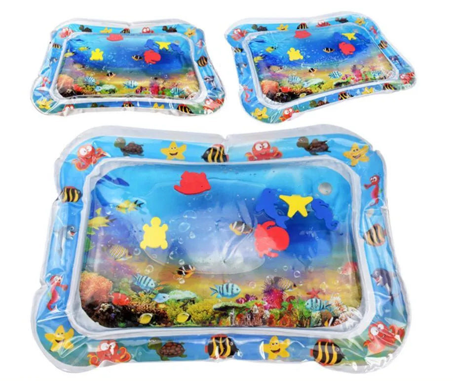 Baby inflatable water mat 66x50cm PVC patted pad for infant summer play on floor