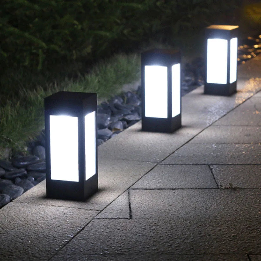 Solar garden lights with waterproof design for outdoor landscape and lawn illumination