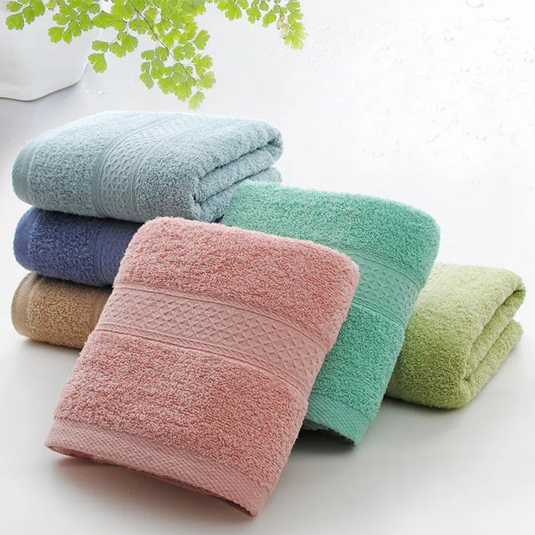 Thickened bath towel beach towel cotton 80% weak twist 70x140cm apple green