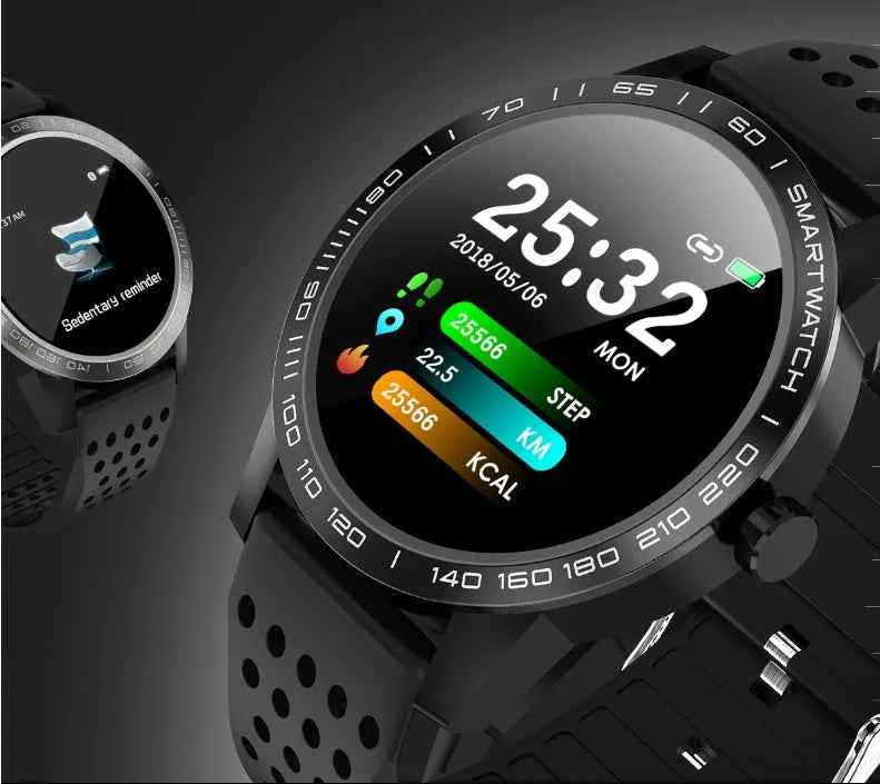 T2 colour screen heart rate smart bracelet in Black showing 1.3-inch display on a wrist