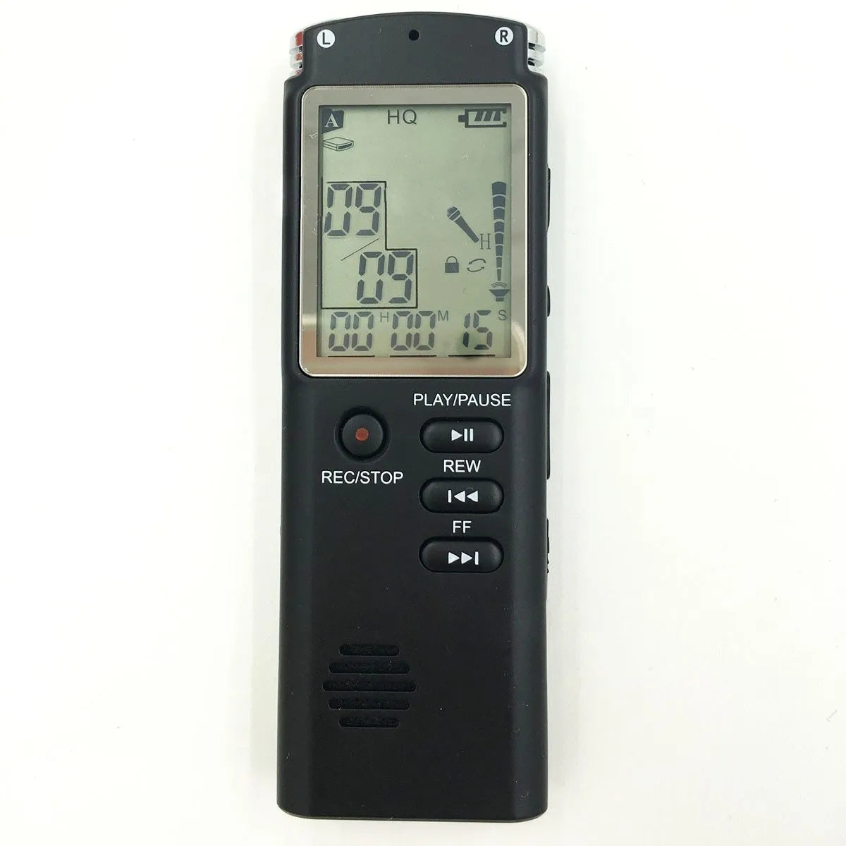 USB professional voice recorder with compact design and external microphone connection
