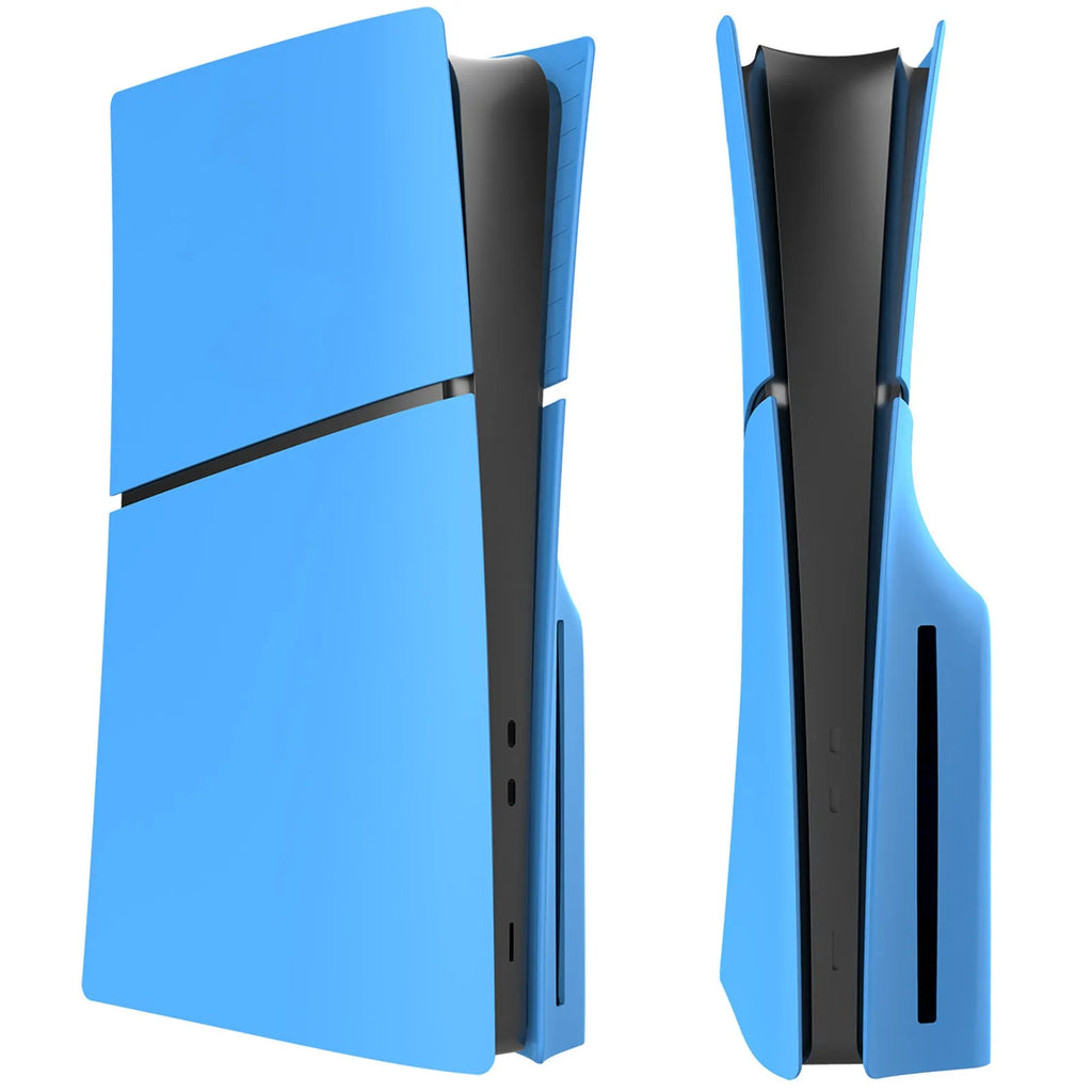 PS5 Slim replacement protective shell in ABS plastic, shown in cobalt blue colour