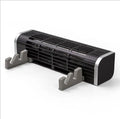Black aluminium notebook cooler with integrated fan for laptop temperature management