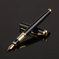 Red and black metal fountain pen with 0.5mm fine nib for business and gift use.