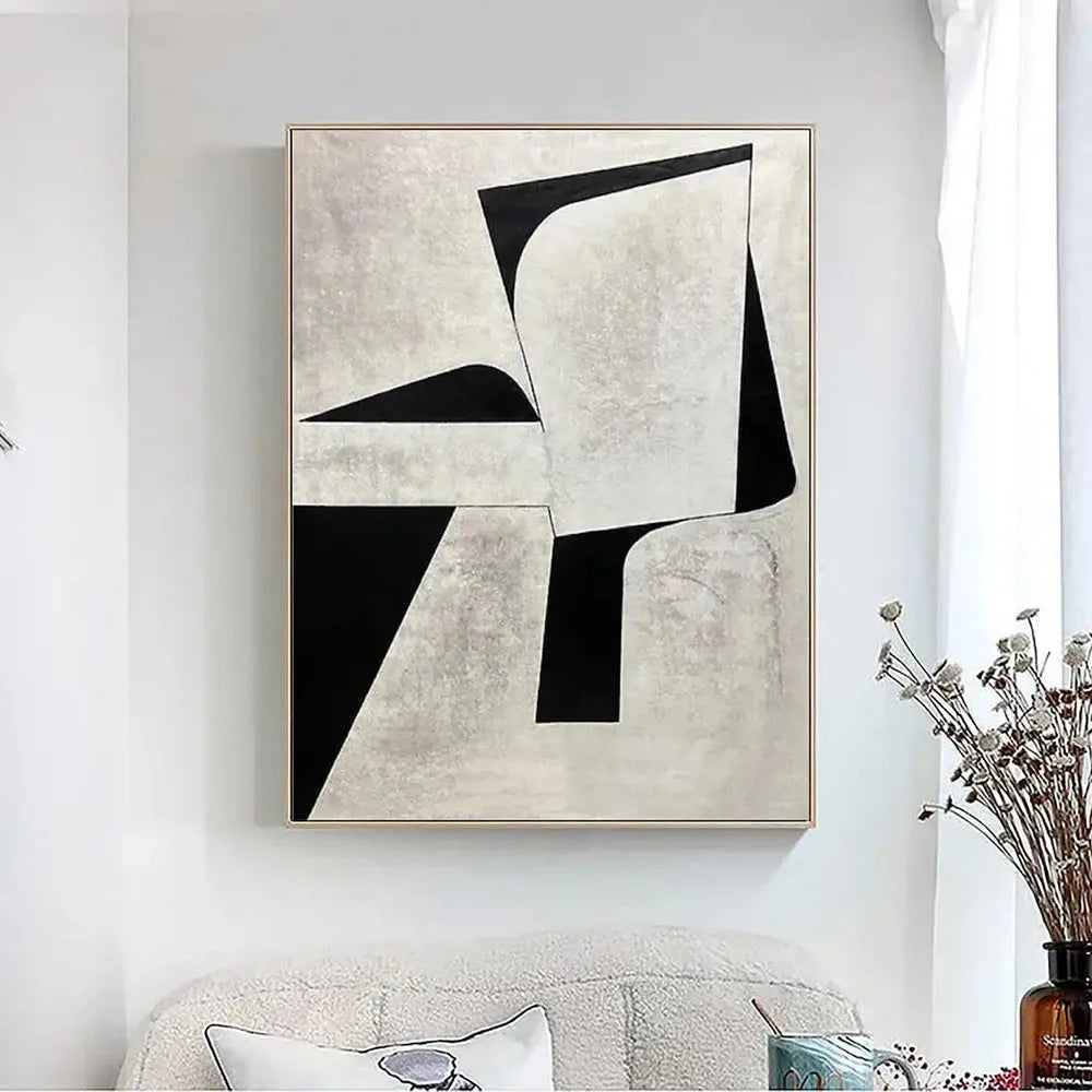 Handmade abstract oil painting on canvas, unframed, in a modern style, suitable for living room wall decor