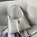 Women's dumpling-shaped crossbody shoulder bag in genuine cowhide leather with sandwich pocket and internal organisers