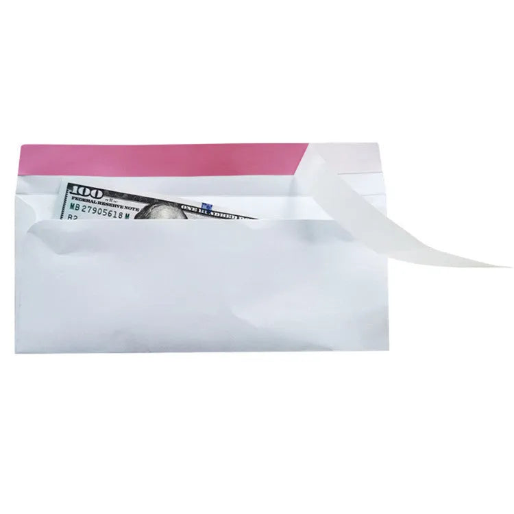Blue anti-opening security envelope with self-adhesive closure measuring 105x240mm