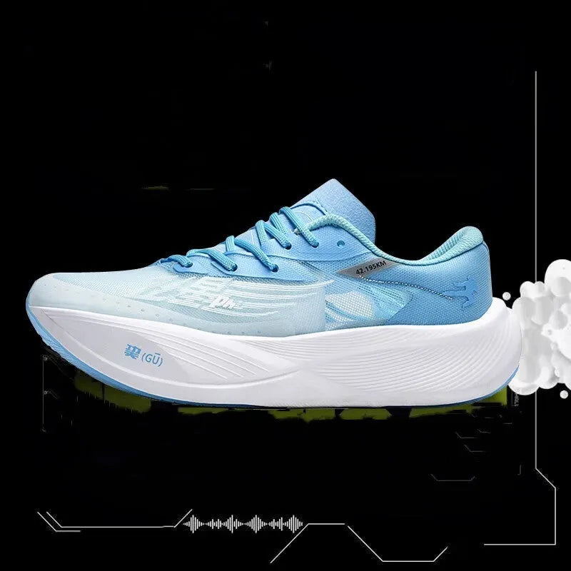 Low-top racing sneakers with carbon plate rebound shock absorption in four colour options