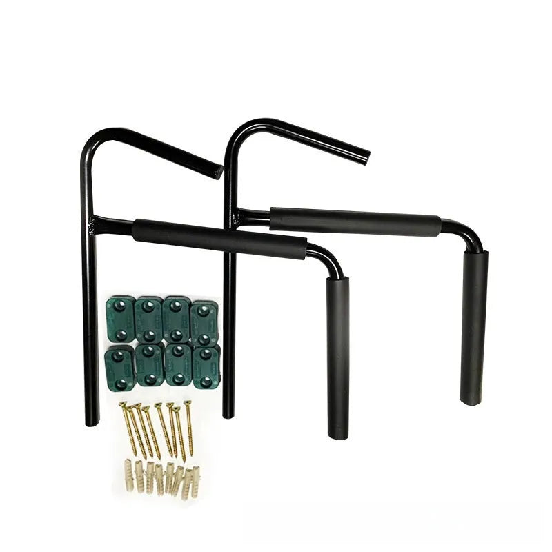 Carbon steel kayak wall hanger rack measuring 43cm wide for surfboard and kayak storage