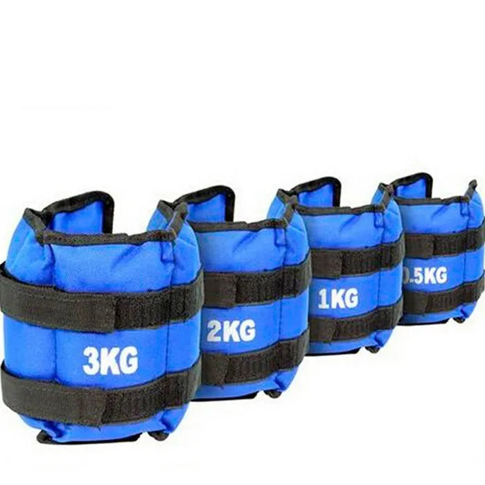 Pair of adjustable legging sandbags for running and track training with Oxford cloth construction