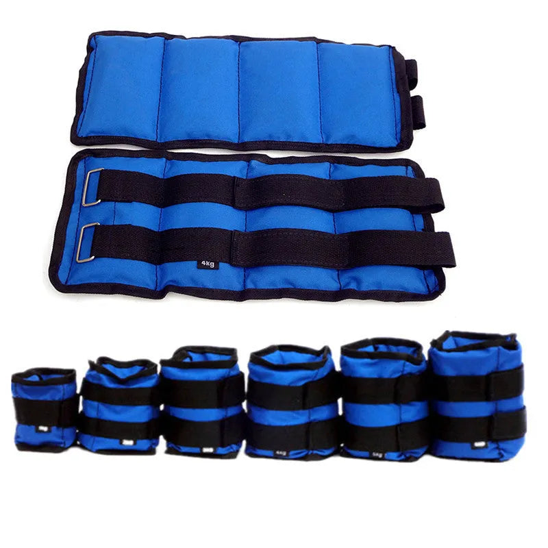 Pair of adjustable legging sandbags for running and track training with Oxford cloth construction