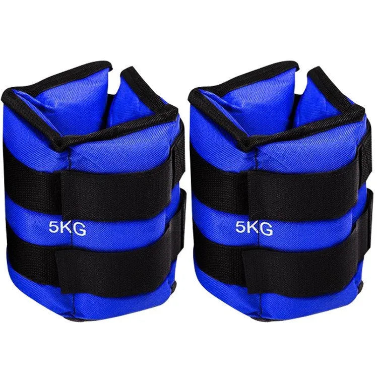Pair of adjustable legging sandbags for running and track training with Oxford cloth construction