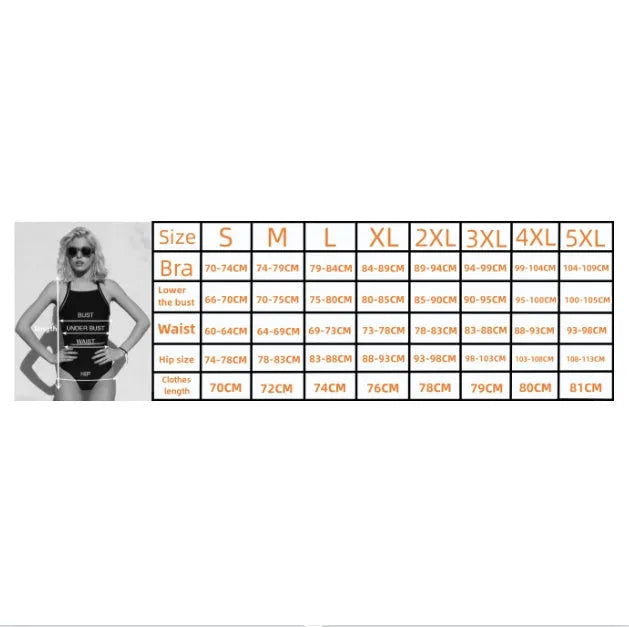 Women's black polyester mesh bikini with printing details in plus sizes S to 5XL
