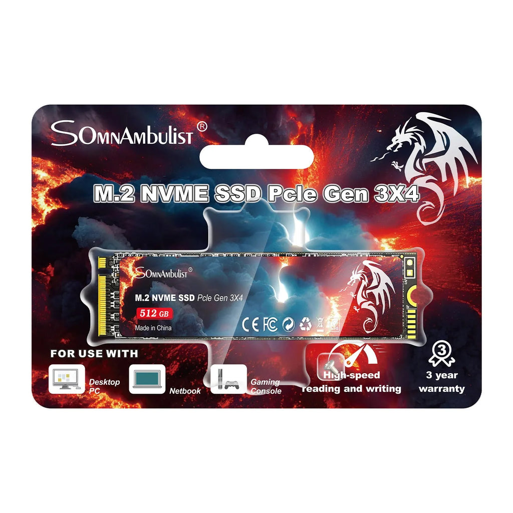 M.2 NVMe solid state drive for desktop computers with PCIe 3.0 interface
