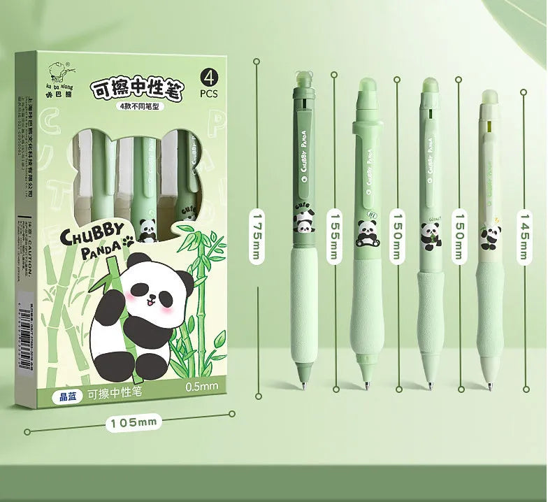 Cartoon-themed erasable gel pen with 0.5mm tip in plastic shell