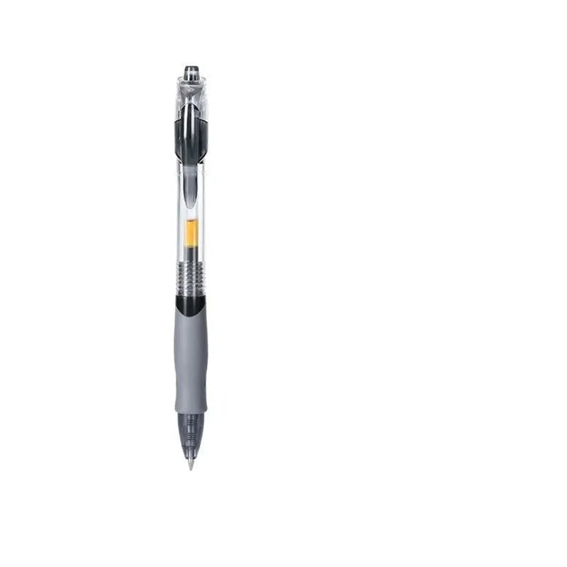 0.5mm gel pen with click mechanism in black, red, and blue colour options