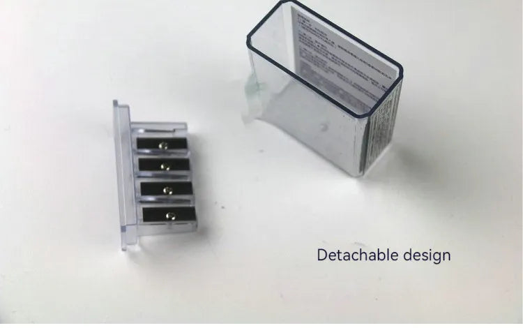 Four-hole geometric pencil sharpener with four blades for art sketching projects