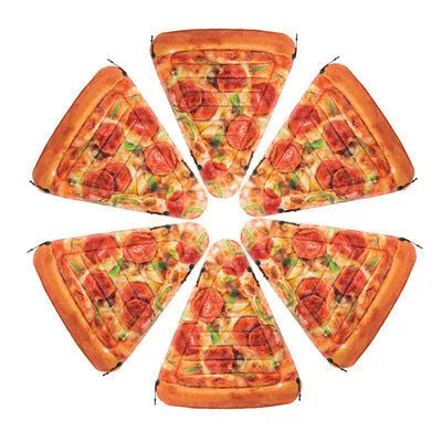 Large pizza themed inflatable surfboard float measuring 175cm by 145cm