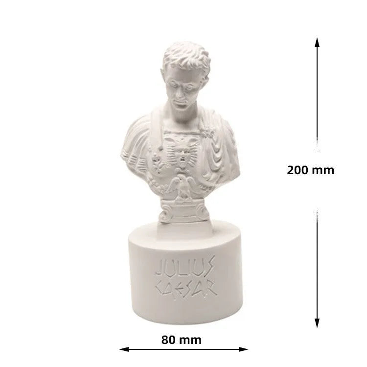 White American character modelling pen holder for desk organisation