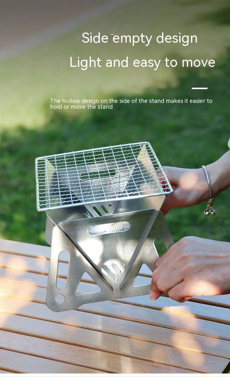 Stainless steel folding barbecue oven large size for outdoor cooking 1-2 people with storage bag