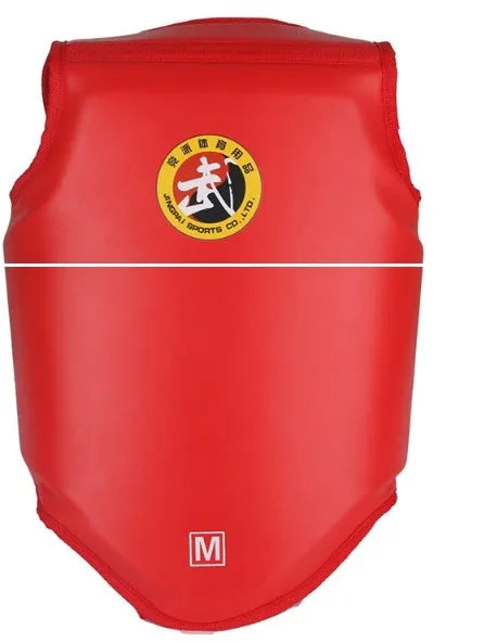 Boxing helmet and one-piece chest protector in PU material, black colour, with adjustable fit for training and competition