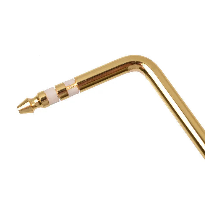 Guitar tremolo bar replacement part in black, blue, gold, and silver metal finishes