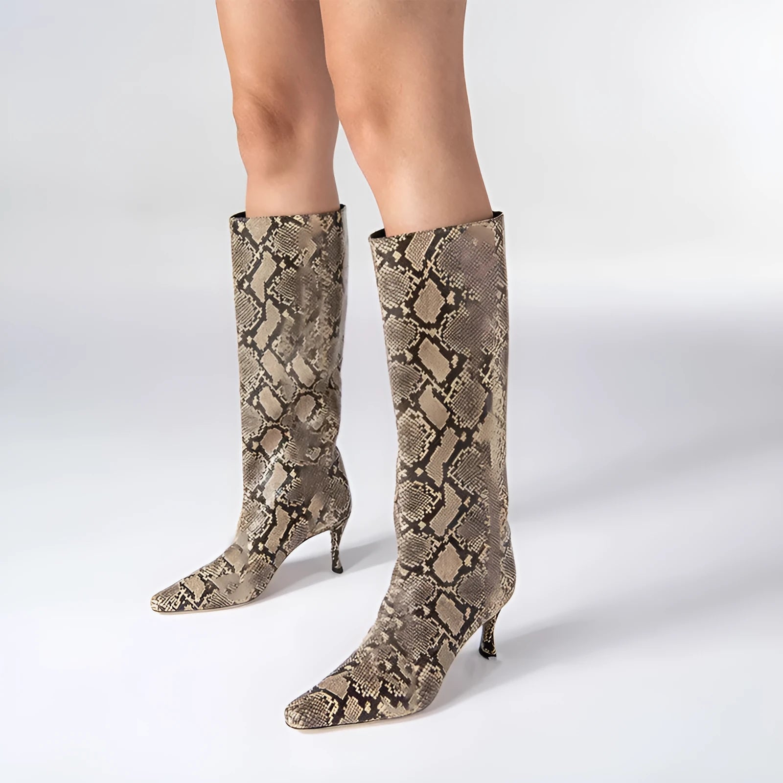 Women's square toe cowboy boots in microfiber available in multiple colours and sizes
