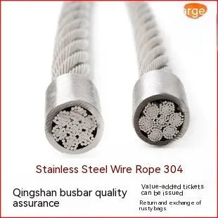304 stainless steel invisible anti-theft security wire coil showing flexible coated rope construction