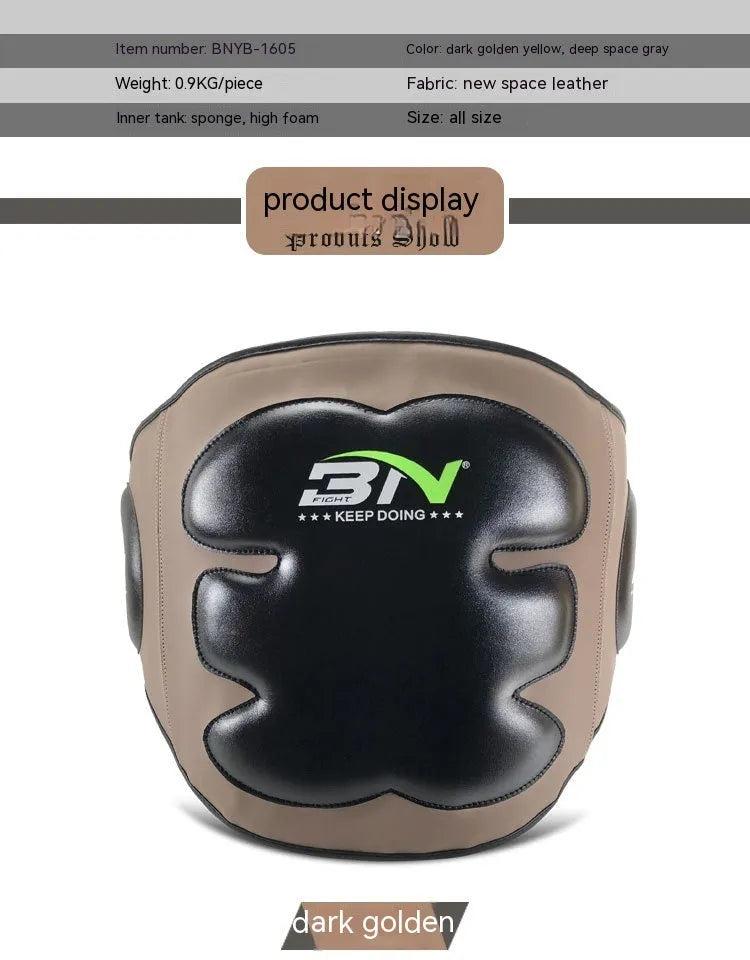 Sanda boxing waist protection target with thick foam padding in dark grey and khaki colour options