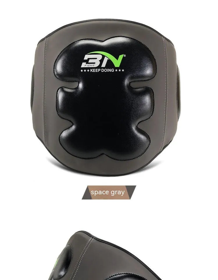 Sanda boxing waist protection target with thick foam padding in dark grey and khaki colour options