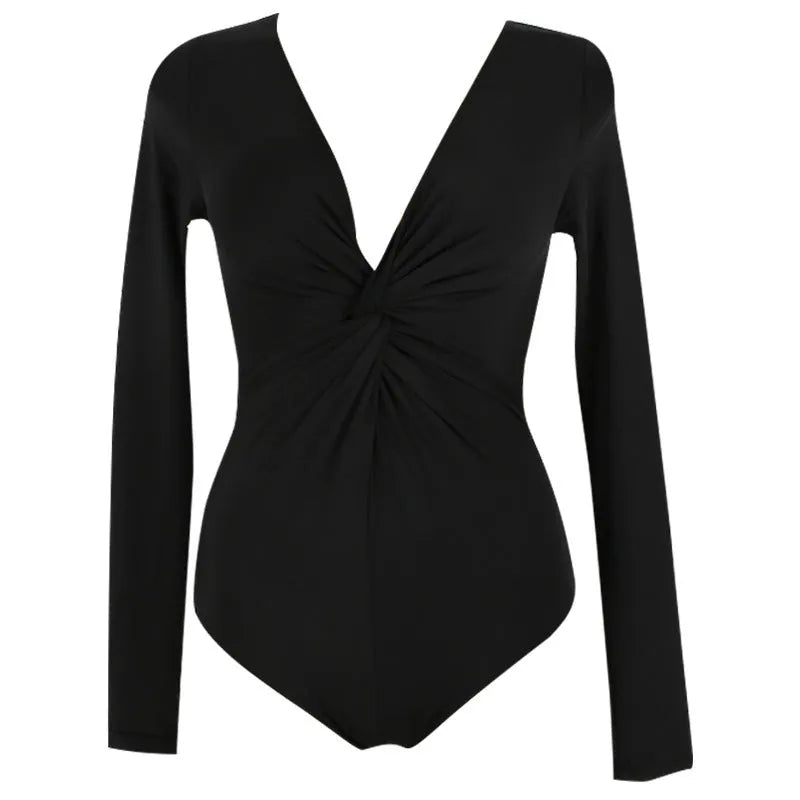 Women's one-piece black nylon swimsuit with sun protection for pool and beach
