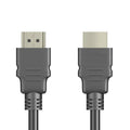 Black HDMI cable with nickel-plated connectors showing length options