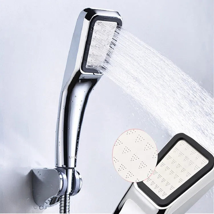 Orange hand-held pressurized shower set with rain function shower head
