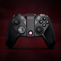 Black game controller with a unique chicken-shaped handle and a USB Type-C cable.