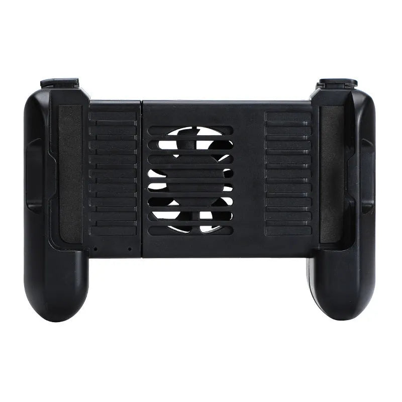 Black Bluetooth cooling game controller for iPhone with extended battery life