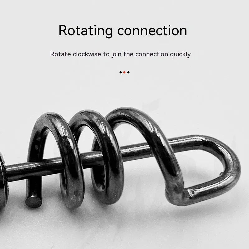 Stainless steel 8-shaped fishing swivel connector for attaching tackle and preventing line twist