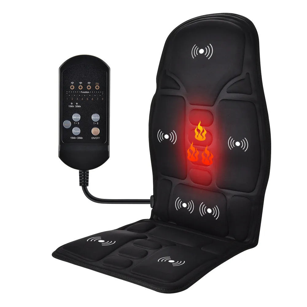 Kneading electric instrument for cervical vertebra car with wireless remote control and Bluetooth in Black-OPP bag