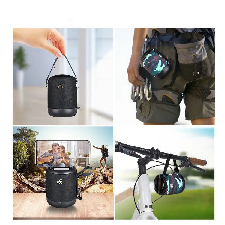Wireless portable mini waterproof bluetooth speaker in multiple colours with carrying strap
