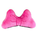 Plush bow tie helmet decoration in red or pink for motorcycle and ski helmet personalisation.