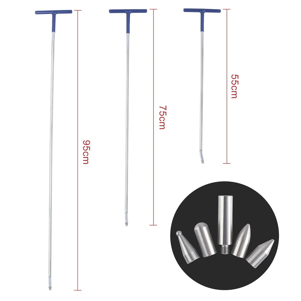 Alloy steel car dent repair hook crowbar three-piece tool set for auto body maintenance