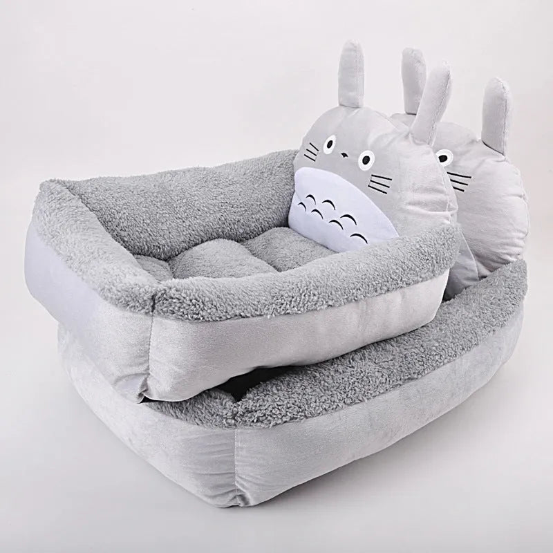 Cartoon-style washable pet bed sofa for small dogs and cats in multiple colours